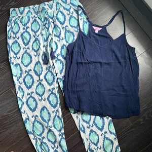 Lily Pulitzer women’s outfit small pants and xs tank